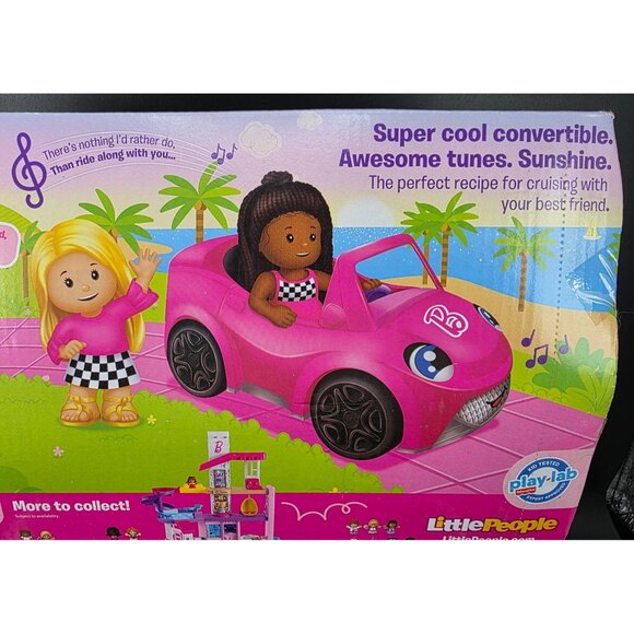 Barbie Little People Convertible Car with Sounds & 2 Figures Toddler Toy - Picture 6 of 9